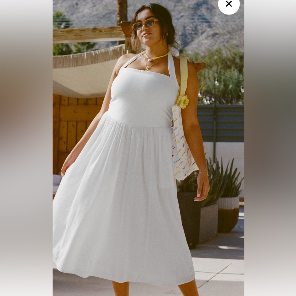 Aerie One Shoulder White Dress